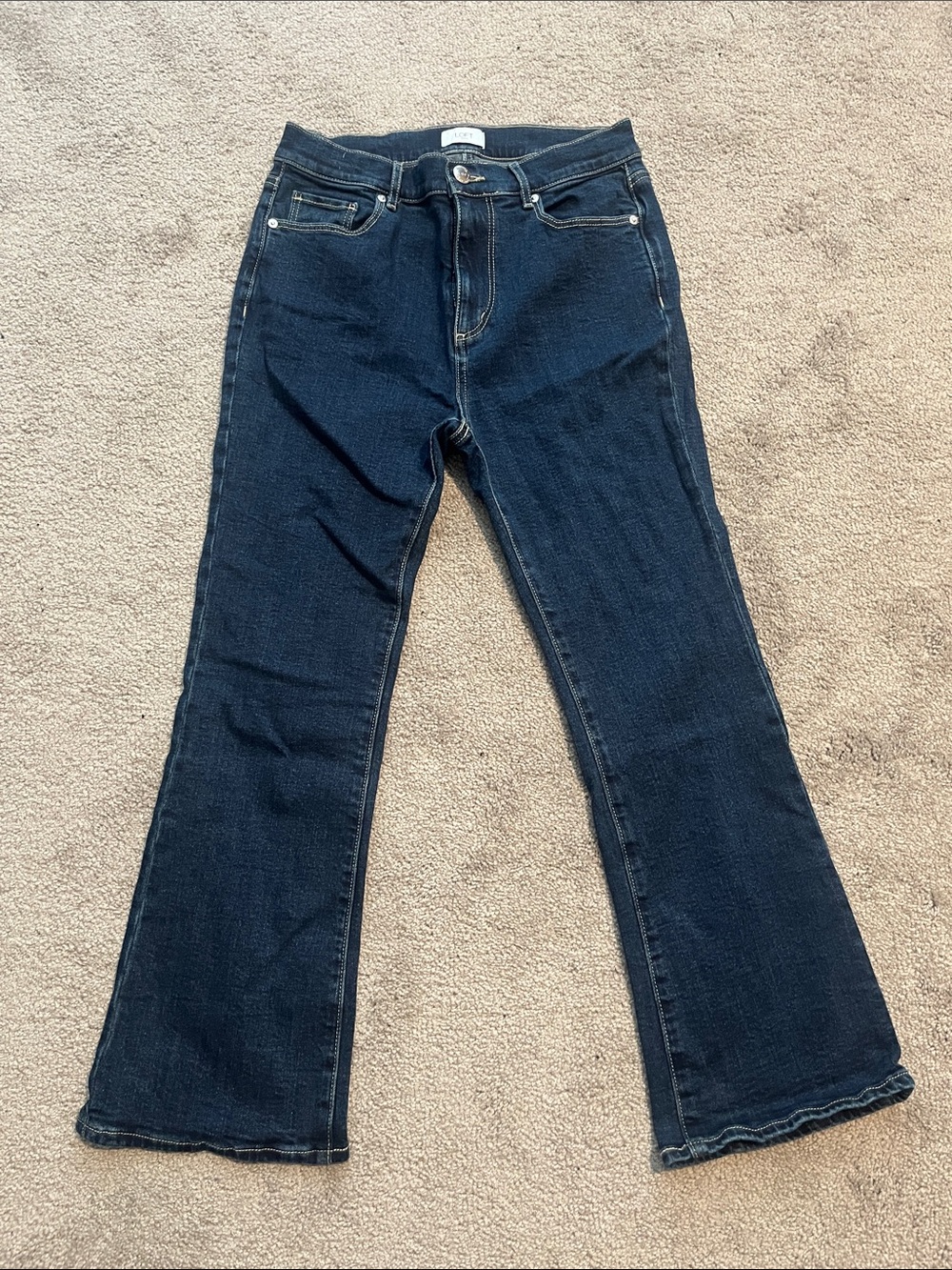 LOFT High-Rise Flare Crop Jeans